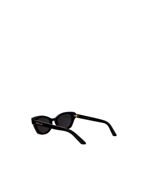 Dior Black Eyewear Midnight B2I Butterfly Frame Sunglasses