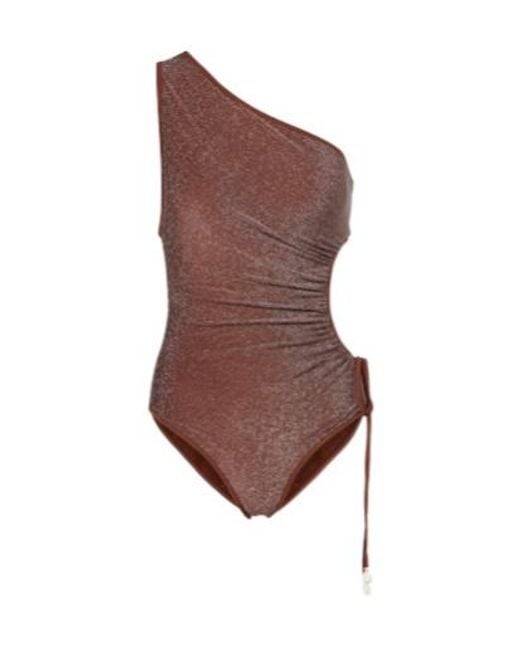 Johanna Ortiz Brown Cutout Swimsuit