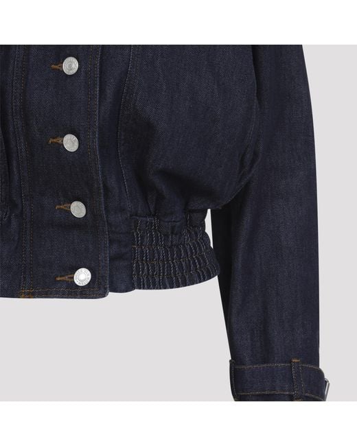 Dries Van Noten Blue Long-Sleeve Denim Jacket