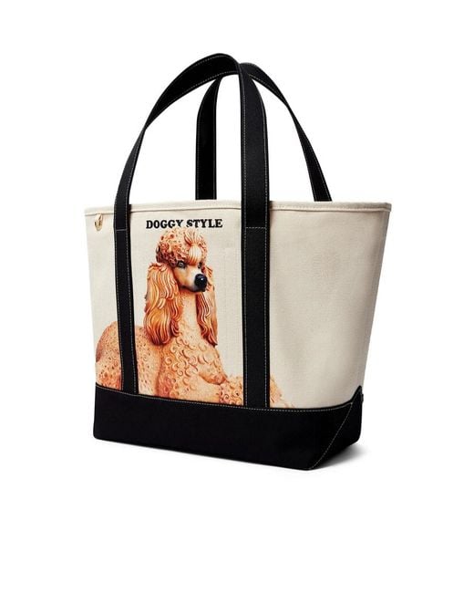 Stella McCartney Black Dog-Print Tote Bag