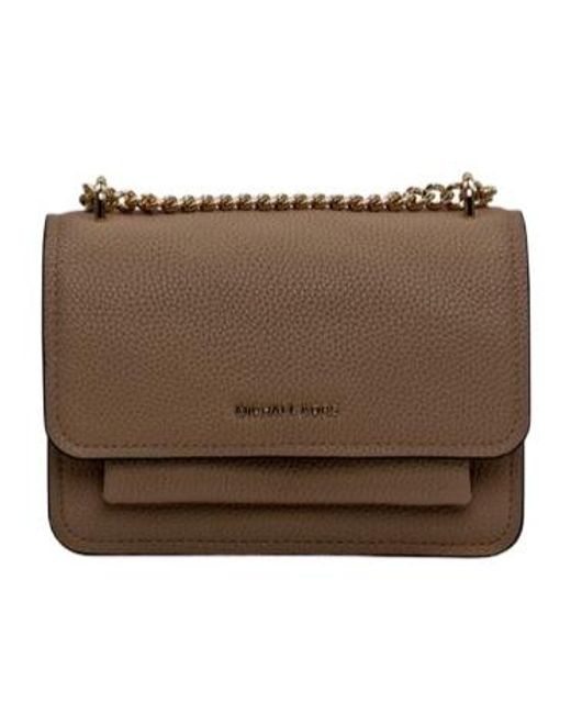 MICHAEL Michael Kors Brown Claire Chain-Link Cross Bag