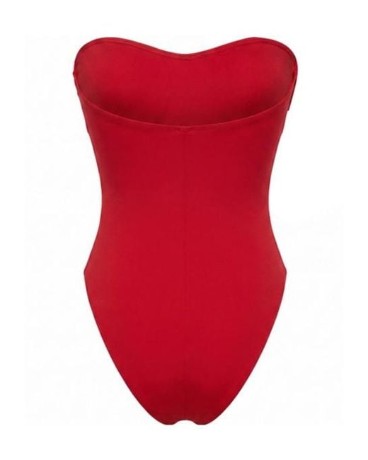 LaRevêche Red Floral One-Piece Swimsuit