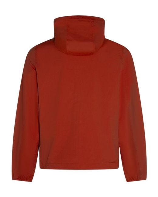 K-Way Red Zip-Up Hooded Jacket for men