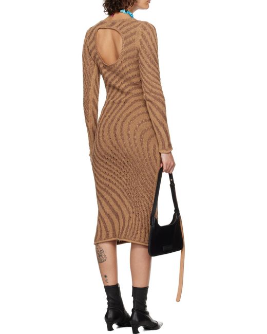 Acne Brown Pattern Dress