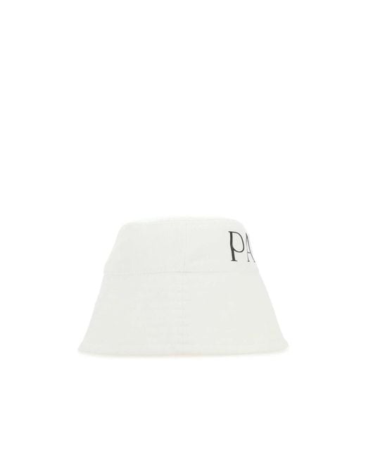 Patou White Logo Printed Bucket Hat