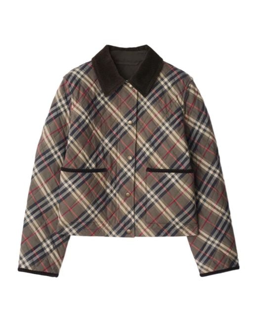 Burberry Brown Cotton Quilted Jacket