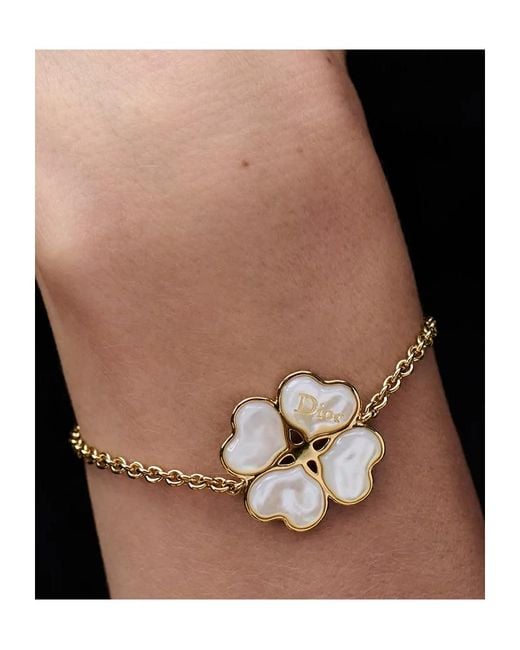 Dior Metallic Sparkling Clover Bracelet