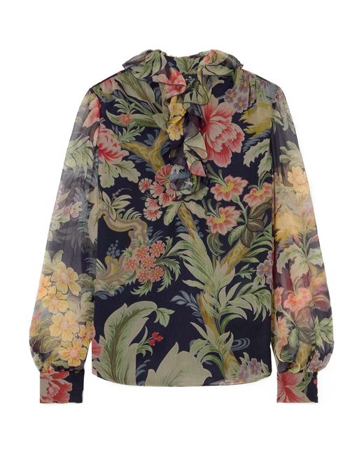 Etro Multicolor Printed Silk Blouse