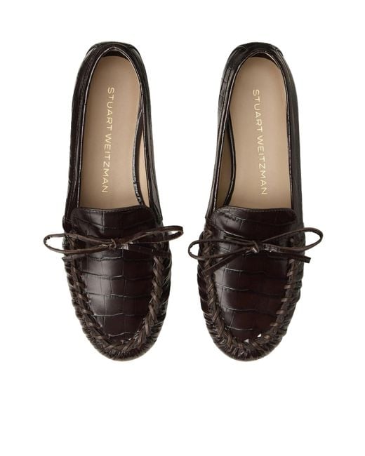 Stuart Weitzman Black Britt Bow Loafer