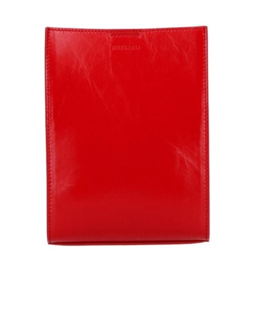 Jil Sander Red Tangle Shoulder Bag