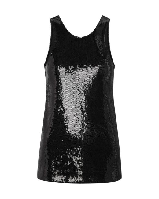 Totême Black Sequin Tank Top