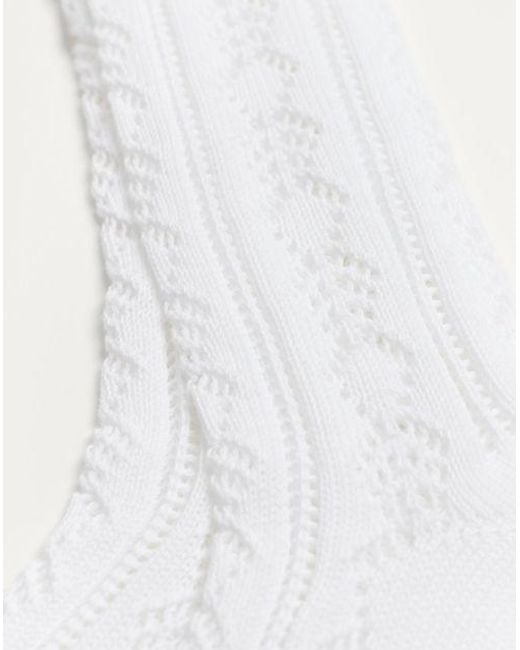 Valentino White Vlogo Signature Knitted Socks