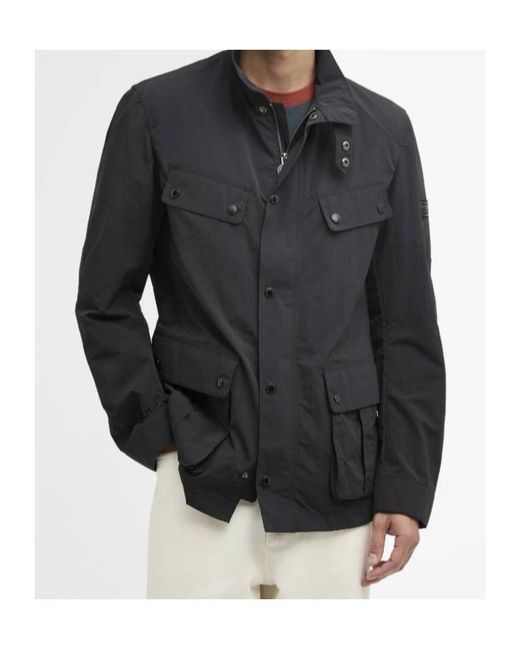 Barbour Blue Buttoned Chest-Pocket Coat for men