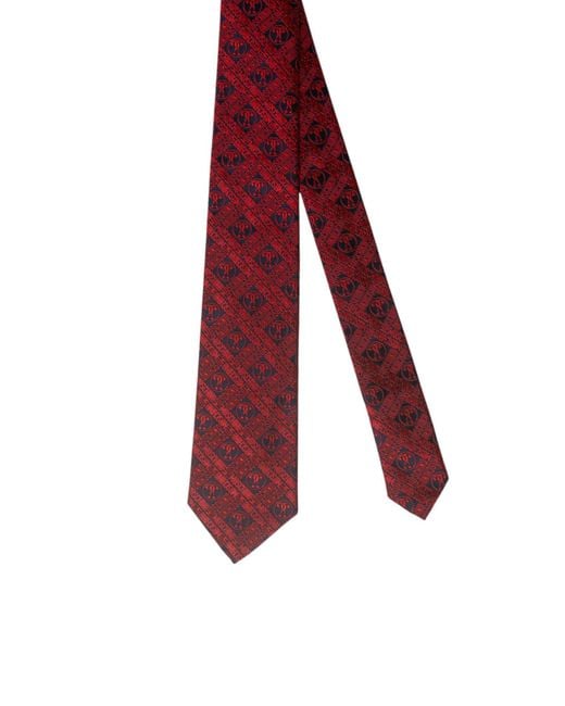 Moschino Red Patterned Tie for men