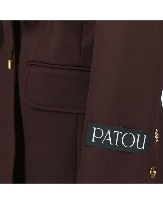 Patou Brown Single-Breasted Casual Jacket