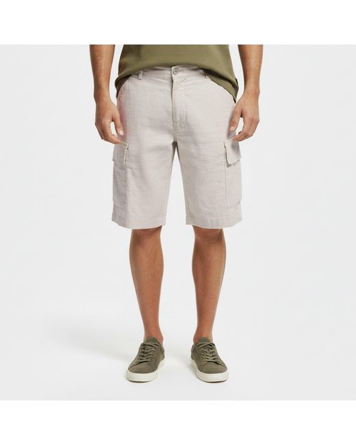Boss White Comfortable Cargo Shorts for men