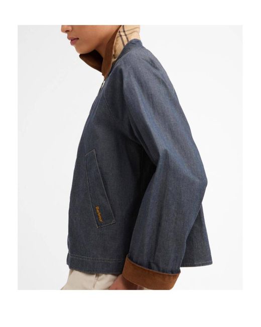 Barbour Blue Zipped Denim Jacket