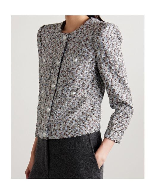 Veronica Beard Gray Single-Breasted Jacket