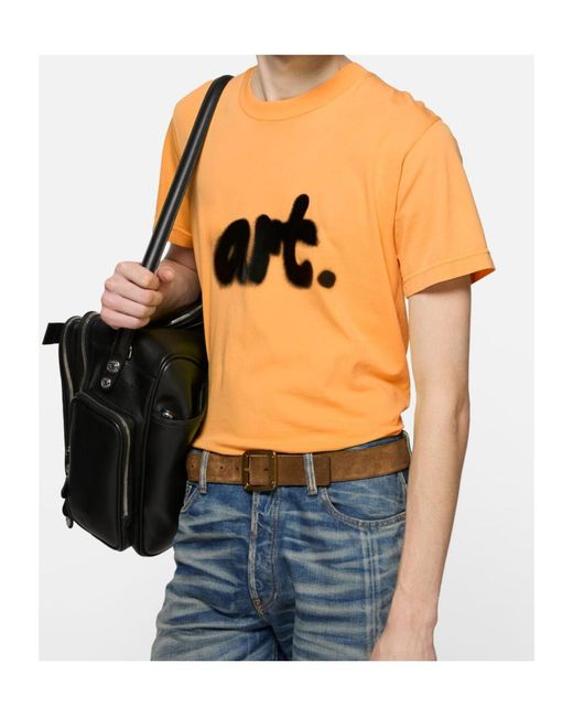 Acne Orange T-Shirt Graphique