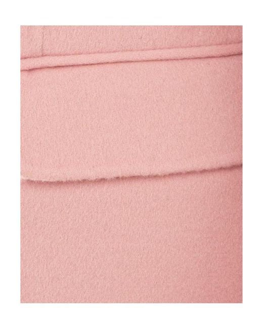 Emporio Armani Pink Single-Breasted Lapel Coat