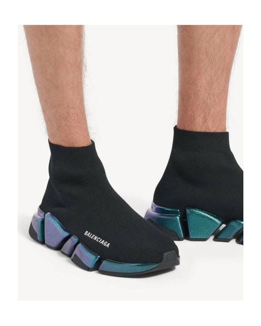 Balenciaga Blue Speed 2.0 Iridescent Sneaker