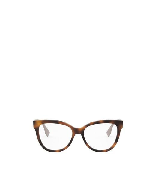 Fendi White Eyewear Cat-Eye Frame Glasses for men