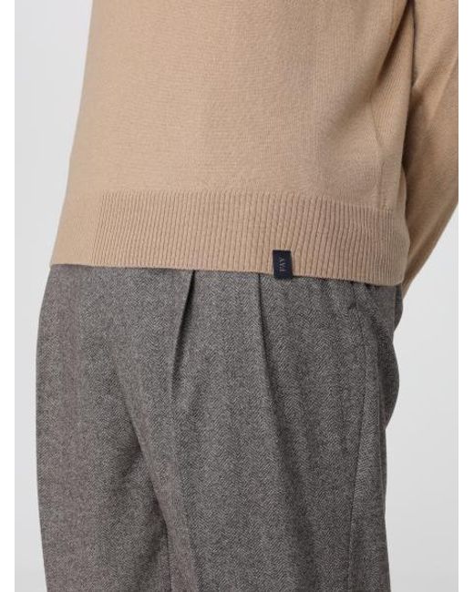 Fay Natural Round-Neck Jumper for men