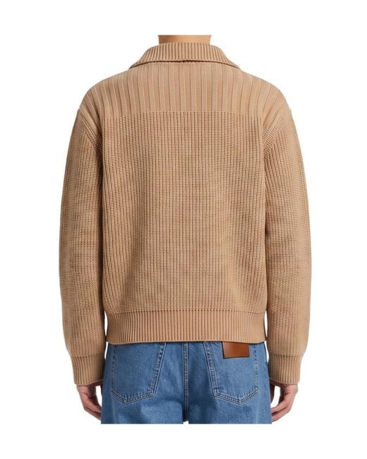 Dries Van Noten Brown Long-Sleeve Single-Breasted Cardigan for men