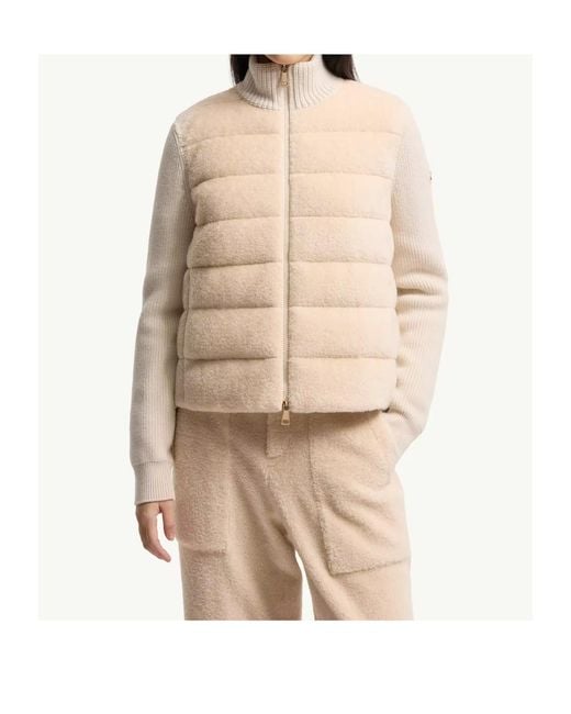 Moncler Natural Padded Zip-Up Cardigan