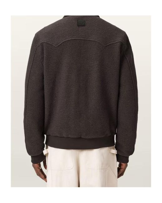 AllSaints Black Royce Wadded Patch Jacket for men