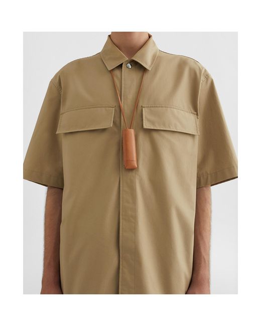 Jil Sander Natural Cotton Shirt With Classic Collar for men