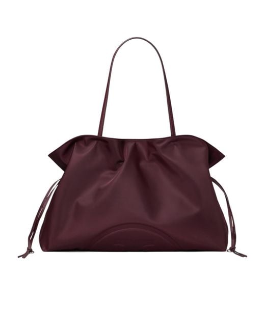 Tory Burch Purple Ella Nylon Drawstring Tote