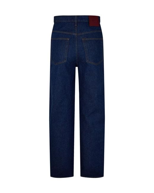 Gucci Blue Logo Patch Jeans for men