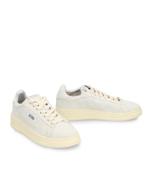 Autry White Dallas Lace-Up Sneakers