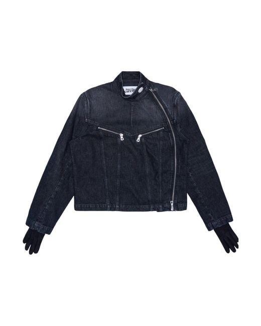 Jean Paul Gaultier Blue Detachable Glove Denim Jacket