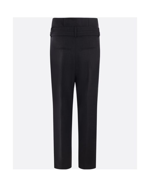 RED Valentino Black Belt-Loop Casual Pants