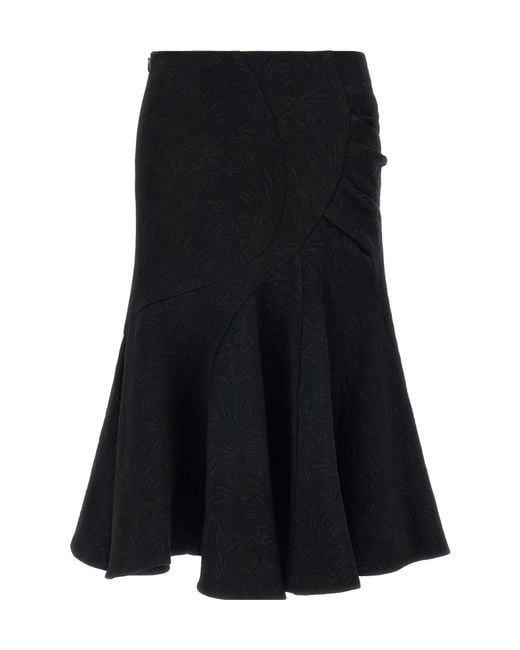 Dries Van Noten Black Sibel Flared Skirt