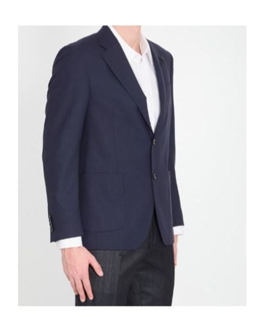 Lardini Blue Two-Button Notch-Lapel Blazer for men