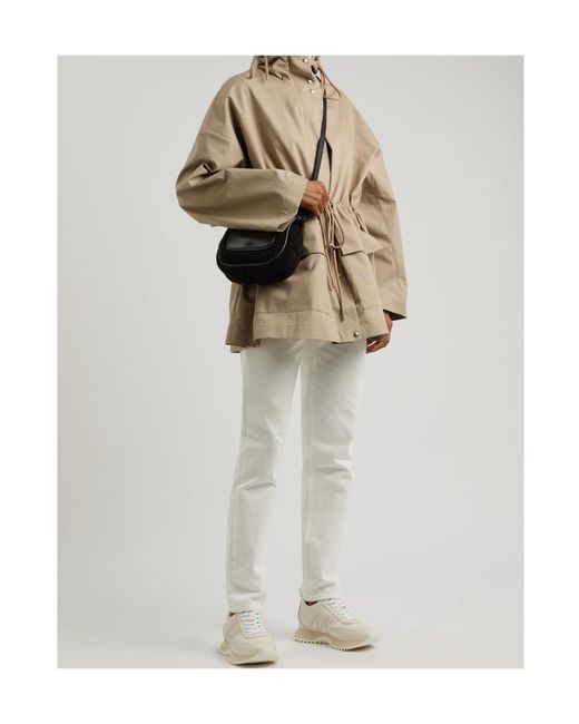 Moncler Natural Gaillon Hooded Cotton-Blend Poplin Parka