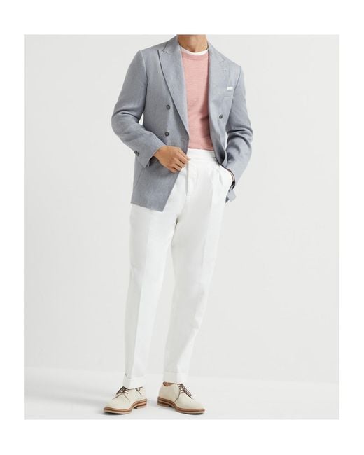 Brunello Cucinelli Pink Crewneck Knitted Jumper for men