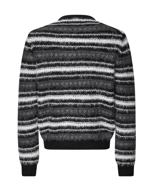 Samsøe & Samsøe Black Safinnley Crew-Neck Striped Sweater for men