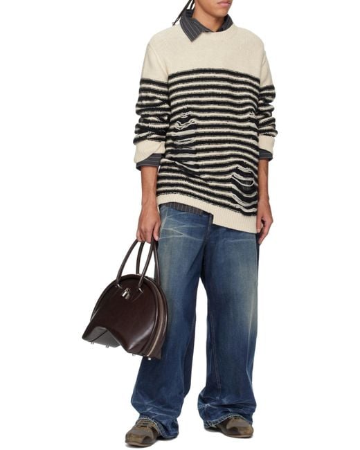 Acne Black Striped Sweater