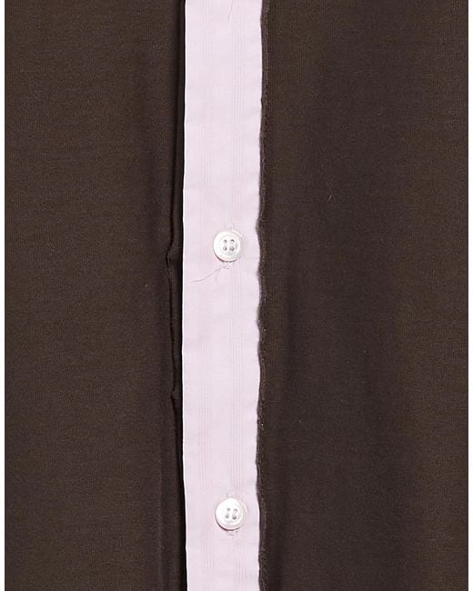 Maison Margiela Brown Color-Block Short-Sleeve Shirt