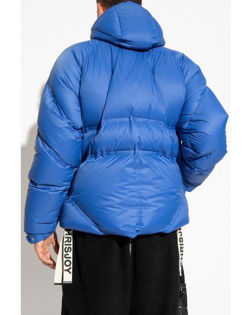 Khrisjoy Blue Quilted Hooded Jacket for men