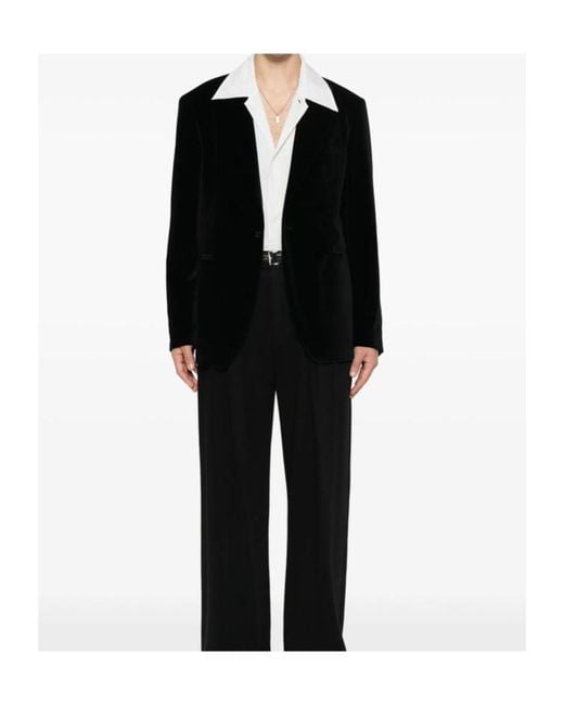 Tagliatore Black Long-Sleeved Suit Jacket for men