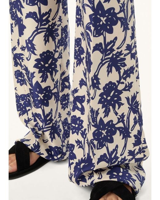 Loro Piana Blue Printed Casual Pants