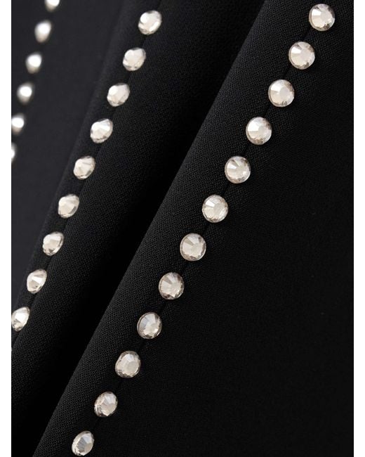 Jenny Packham Black Crystal-Embellished Crepe Gown