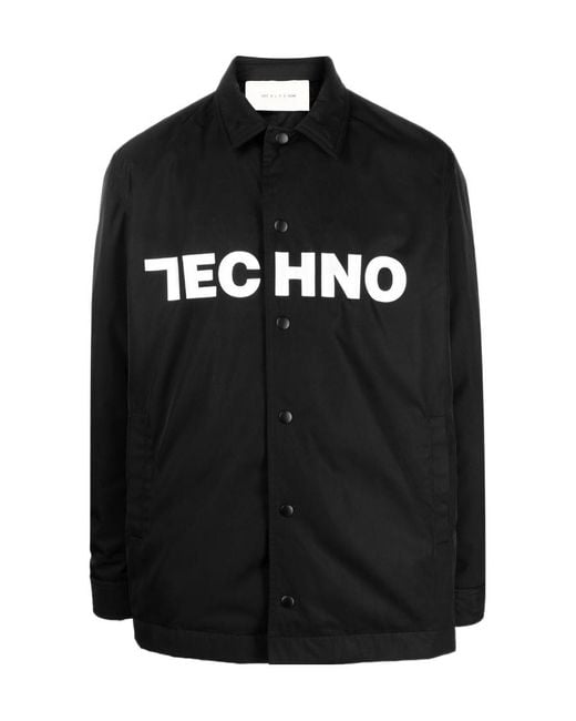 1017 ALYX 9SM Black Long-Sleeved Shirt-Style Casual Jacket for men