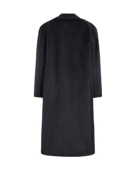 Peserico Black Single-Breasted Long Coat
