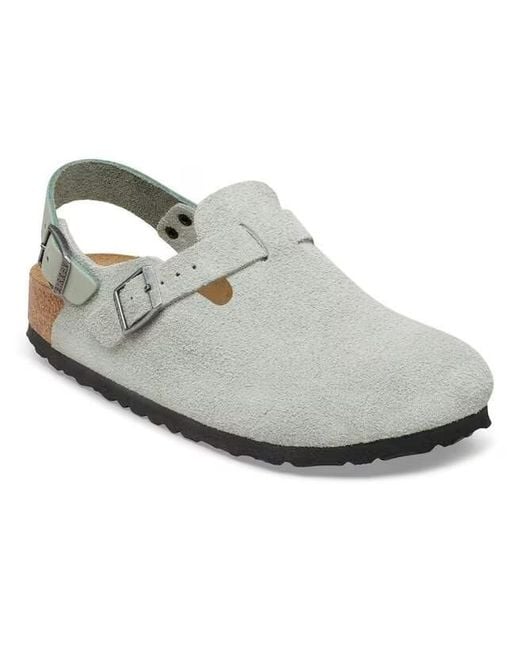 Birkenstock Gray Tokio Pure Closed-Toe Sandals